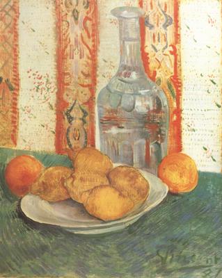 Vincent Van Gogh Still life with Decanter and Lemons on a Plate (nn04) Norge oil painting art